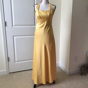 Calvin Klein Formal Gown Halter neck Gold